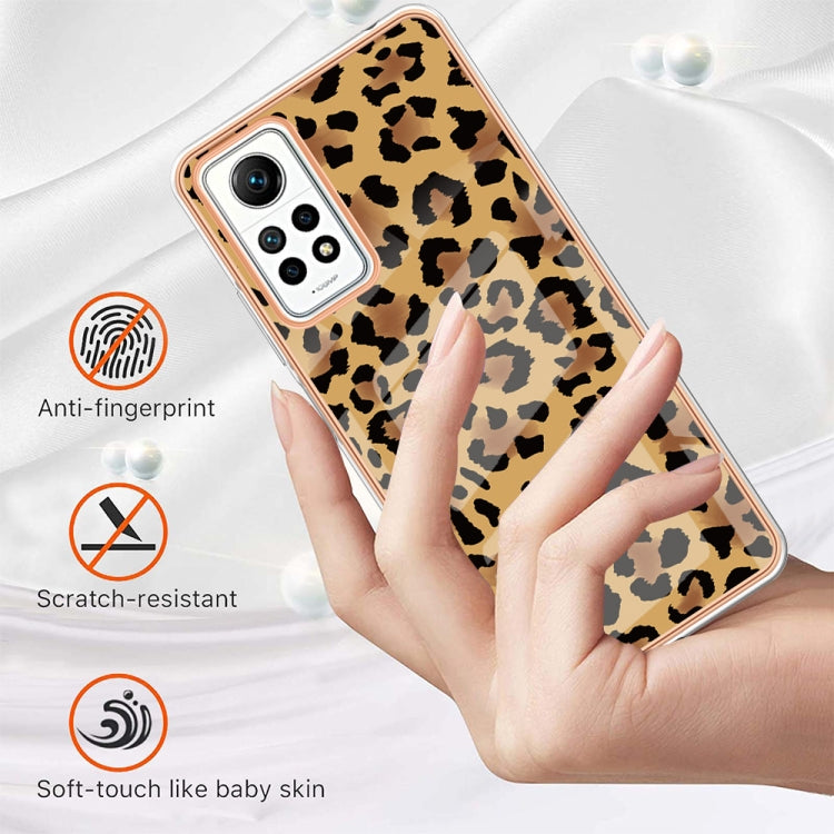 For Xiaomi Redmi Note 12 Pro 4G Global Electroplating Marble Dual-side IMD Phone Case(Leopard Print) - Xiaomi Cases by buy2fix | Online Shopping UK | buy2fix