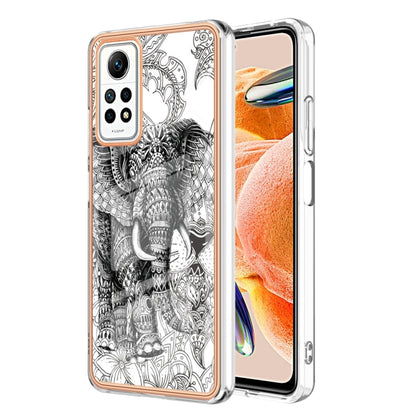 For Xiaomi Redmi Note 12 Pro 4G Global Electroplating Marble Dual-side IMD Phone Case(Totem Elephant) - Xiaomi Cases by buy2fix | Online Shopping UK | buy2fix