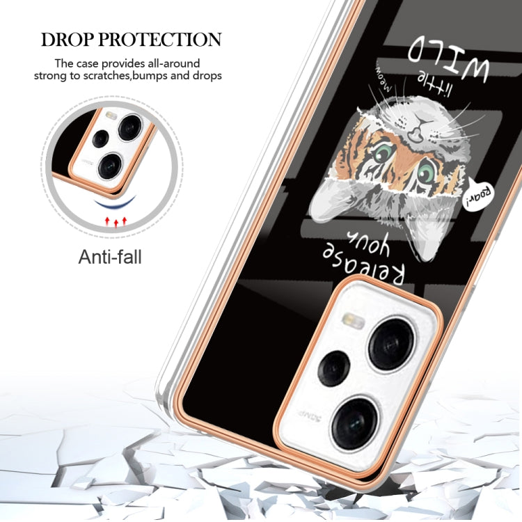 For Xiaomi Redmi Note 12 Pro 5G Global Electroplating Marble Dual-side IMD Phone Case(Natural Growth) - Xiaomi Cases by buy2fix | Online Shopping UK | buy2fix