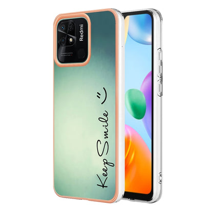 For Xiaomi Redmi 10C Electroplating Marble Dual-side IMD Phone Case(Smile) - Xiaomi Cases by buy2fix | Online Shopping UK | buy2fix