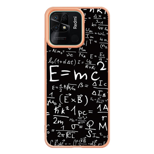For Xiaomi Redmi 10C Electroplating Marble Dual-side IMD Phone Case(Equation) by buy2fix
