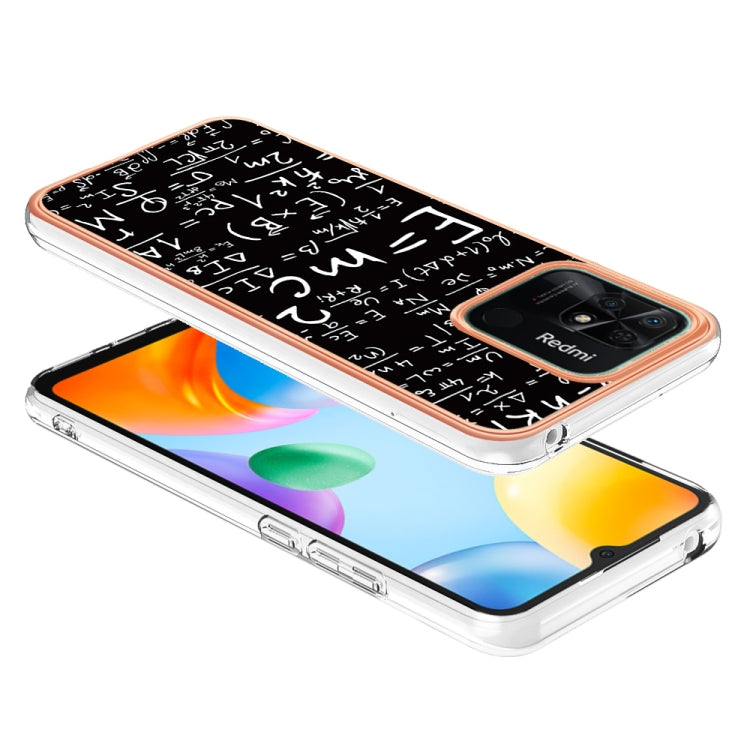 For Xiaomi Redmi 10C Electroplating Marble Dual-side IMD Phone Case(Equation) by buy2fix