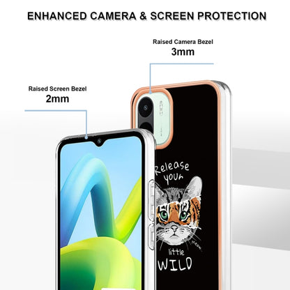 For Xiaomi Redmi A1 Electroplating Marble Dual-side IMD Phone Case(Natural Growth) - Xiaomi Cases by buy2fix | Online Shopping UK | buy2fix