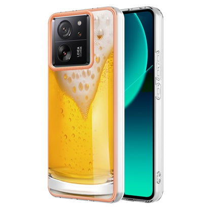 For Xiaomi 13T/13T Pro Electroplating Marble Dual-side IMD Phone Case(Draft Beer) - Xiaomi Cases by buy2fix | Online Shopping UK | buy2fix