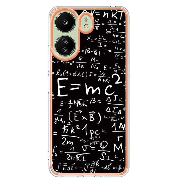 For Xiaomi Redmi 13C 4G Electroplating Marble Dual-side IMD Phone Case(Equation) - 13C Cases by buy2fix | Online Shopping UK | buy2fix