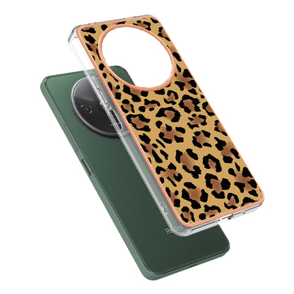 For Xiaomi Redmi A3 Electroplating Marble Dual-side IMD Phone Case(Leopard Print) - Xiaomi Cases by buy2fix | Online Shopping UK | buy2fix