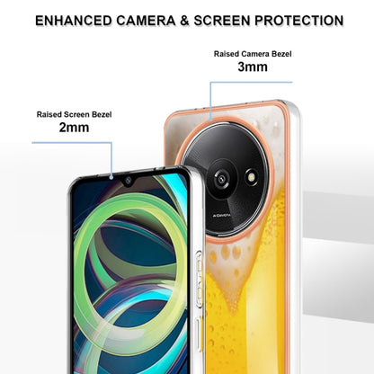 For Xiaomi Redmi A3 Electroplating Marble Dual-side IMD Phone Case(Draft Beer) - Xiaomi Cases by buy2fix | Online Shopping UK | buy2fix