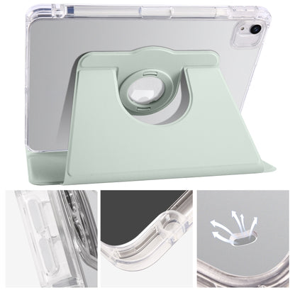 For iPad Pro 11 2022 / Air 10.9 2022 Clear Acrylic 360 Rotation Detachable Leather Tablet Case(Light Green) - iPad Pro 11 (2022/2021) Cases by buy2fix | Online Shopping UK | buy2fix