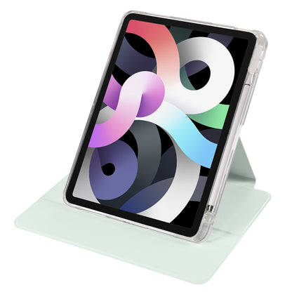 For iPad Pro 11 2022 / Air 10.9 2022 Clear Acrylic 360 Rotation Detachable Leather Tablet Case(Light Green) - iPad Pro 11 (2022/2021) Cases by buy2fix | Online Shopping UK | buy2fix
