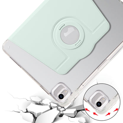 For iPad Pro 11 2022 / Air 10.9 2022 Clear Acrylic 360 Rotation Detachable Leather Tablet Case(Light Green) - iPad Pro 11 (2022/2021) Cases by buy2fix | Online Shopping UK | buy2fix