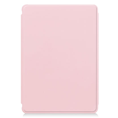 For Samsung Galaxy Tab S9 360 Rotation Transparent Smart Leather Case with Keyboard(Pink) - Galaxy Tab S9 Cases by buy2fix | Online Shopping UK | buy2fix