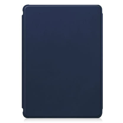 For Samsung Galaxy Tab S9 360 Rotation Transparent Smart Leather Case with Keyboard(Dark Blue) - Galaxy Tab S9 Cases by buy2fix | Online Shopping UK | buy2fix