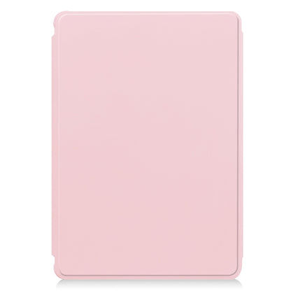 For Samsung Galaxy Tab S9 FE+ 360 Rotation Transparent Smart Leather Case with Keyboard(Pink) - Galaxy Tab S9 FE+ by buy2fix | Online Shopping UK | buy2fix
