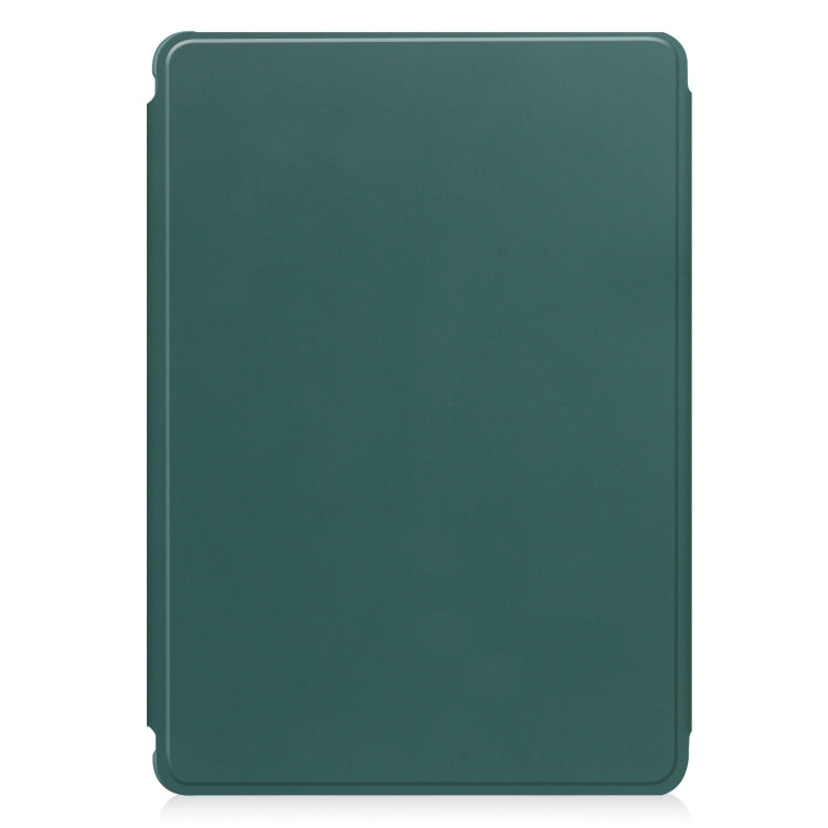 For Samsung Galaxy Tab A9+ 360 Rotation Transparent Smart Leather Case with Keyboard(Dark Green) - Galaxy Tab A9+ by buy2fix | Online Shopping UK | buy2fix