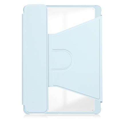 For Samsung Galaxy Tab A9+ 360 Rotation Transparent Smart Leather Case with Keyboard(Sky Blue) - Galaxy Tab A9+ by buy2fix | Online Shopping UK | buy2fix