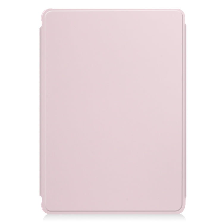 For Samsung Galaxy Tab A9+ 360 Rotation Transparent Smart Leather Case with Keyboard(Pink) - Galaxy Tab A9+ by buy2fix | Online Shopping UK | buy2fix