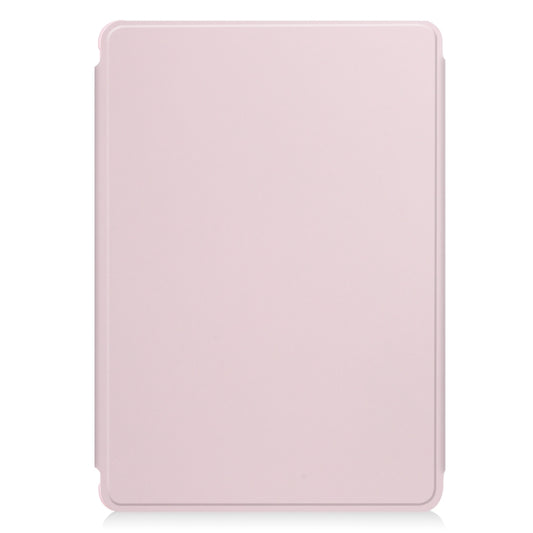 For Samsung Galaxy Tab A9+ 360 Rotation Transparent Smart Leather Case with Keyboard(Pink) by buy2fix