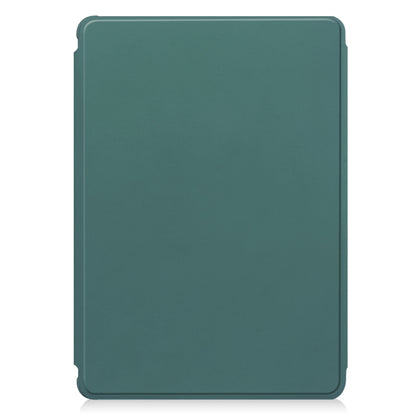 For Samsung Galaxy Tab S9 360 Rotation Transparent Smart Leather Case(Dark Green) - Galaxy Tab S9 Cases by buy2fix | Online Shopping UK | buy2fix