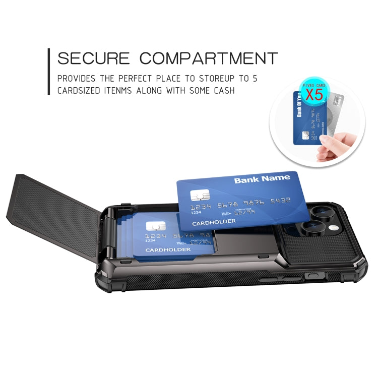 For iPhone 15 Scratch-Resistant Shockproof Heavy Duty Rugged Armor Phone Case(Black) by buy2fix