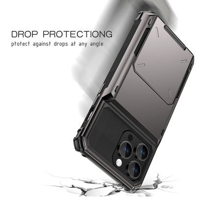 For iPhone 15 Scratch-Resistant Shockproof Heavy Duty Rugged Armor Phone Case(Black) by buy2fix