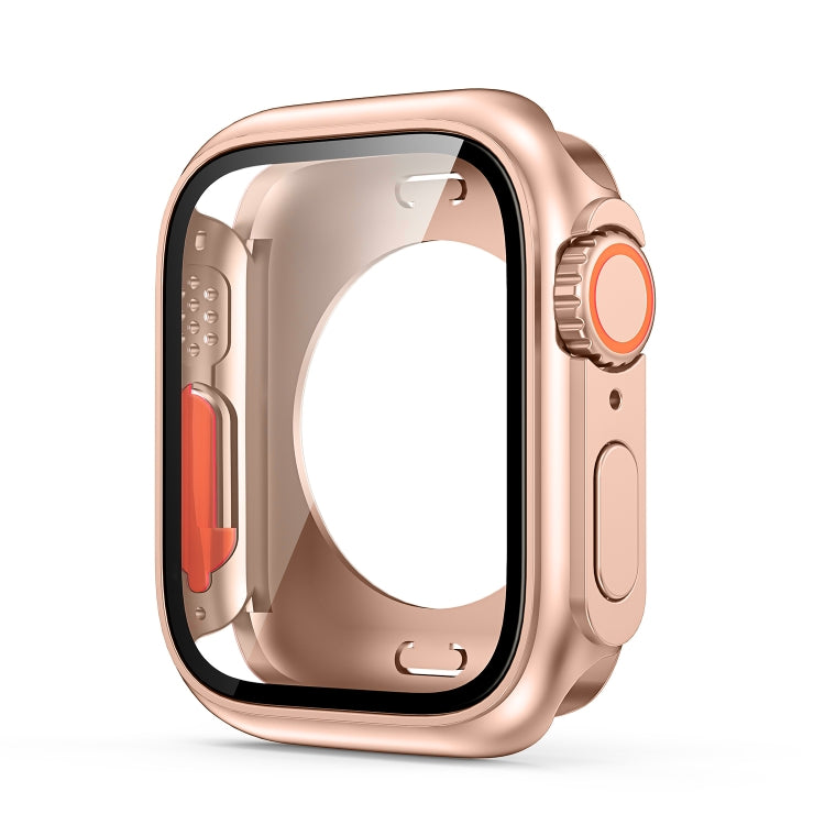 For Apple Watch Series 6 / 5 / 4 / SE 40mm Change to Ultra 49mm All-Inclusive Film Hybrid PC Watch Case(Rose Gold) - Watch Cases by buy2fix | Online Shopping UK | buy2fix