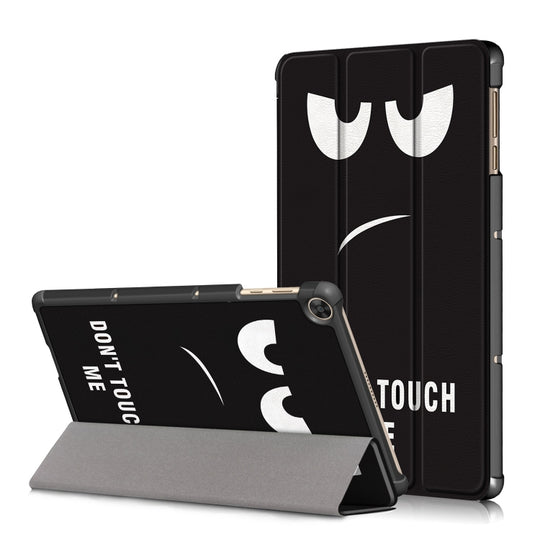 For Honor Pad 7 10.1inch/X8/X8 Lite Custer Painted Painted 3-folding Holder Tablet PC Leather Case(Big Eye)
