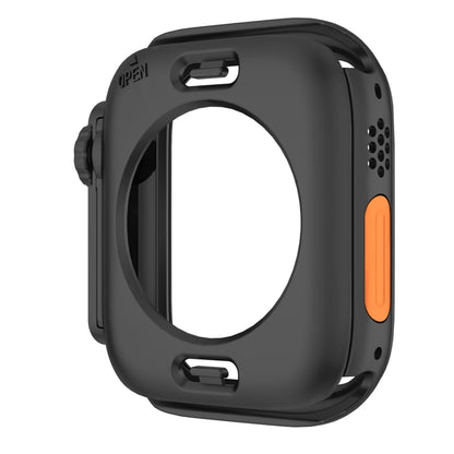 For Apple Watch Series 9 / 8 / 7 41mm Change to Ultra 49mm Waterproof All-Inclusive Film Hybrid PC Watch Case(Black) - Watch Cases by buy2fix | Online Shopping UK | buy2fix