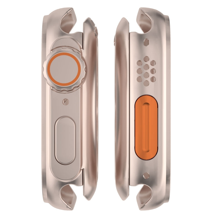 For Apple Watch Series 6 / 5 / 4 / SE 40mm Change to Ultra 49mm Waterproof All-Inclusive Film Hybrid PC Watch Case(Rose Gold) by buy2fix