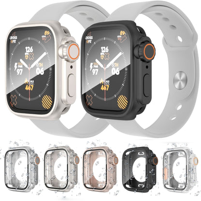 For Apple Watch Series 6 / 5 / 4 / SE 44mm Change to Ultra 49mm Waterproof All-Inclusive Film Hybrid PC Watch Case(Transparent) - Watch Cases by buy2fix | Online Shopping UK | buy2fix