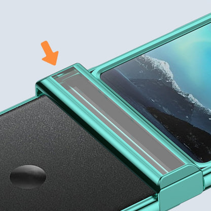 For Motorola Razr 40 Ultra Electroplated Three-piece Set Phone Case(Purple) by buy2fix