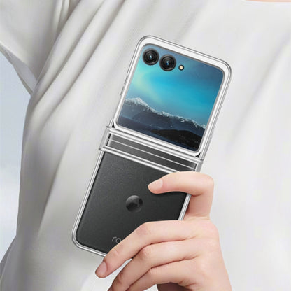 For Motorola Razr 50 Electroplated Three-piece Set Phone Case(Black) by buy2fix