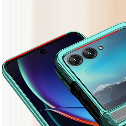 For Motorola Razr 50 Electroplated Three-piece Set Phone Case(Gold) by buy2fix