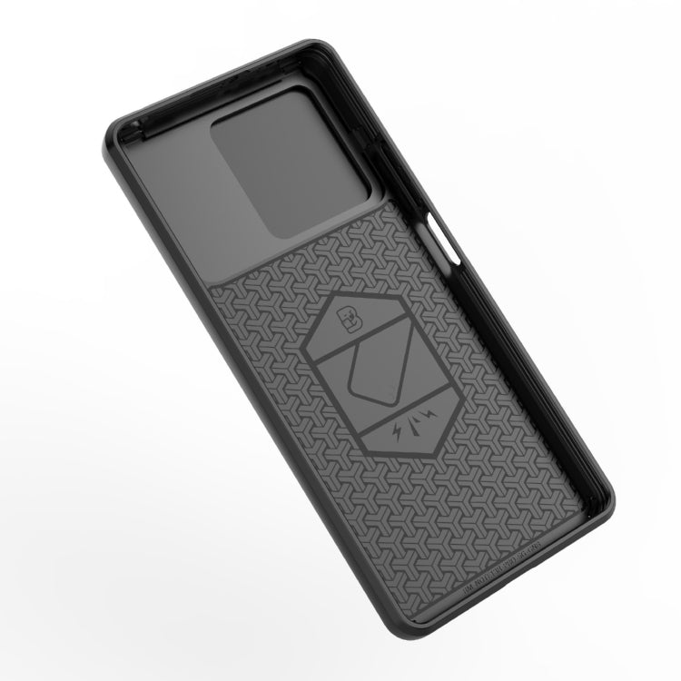 For Xiaomi Redmi Note 13R Pro 5G Sliding Camshield TPU + PC Shockproof Phone Case with Holder(Black) - Xiaomi Cases by buy2fix | Online Shopping UK | buy2fix