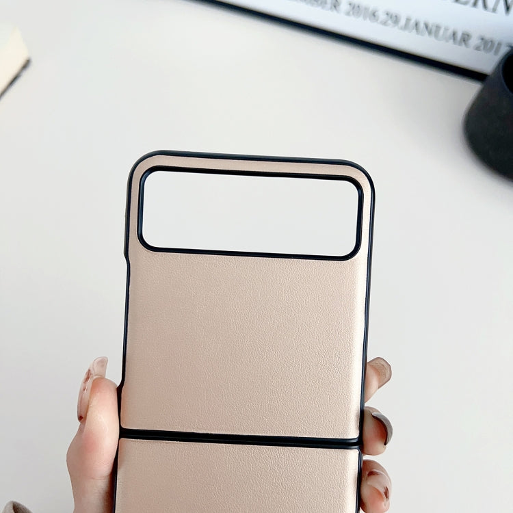 For Motorola Razr 40 Solid Color Leather Texture Phone Case(Red) by buy2fix