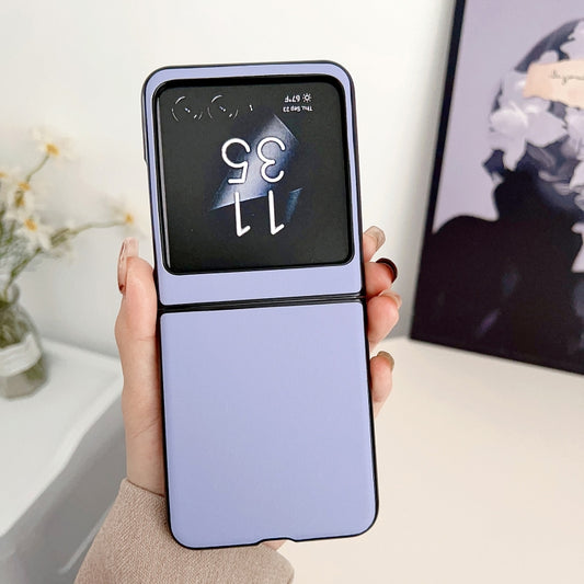 For Motorola Razr 40 Ultra Solid Color Leather Texture Phone Case(Blue) by buy2fix