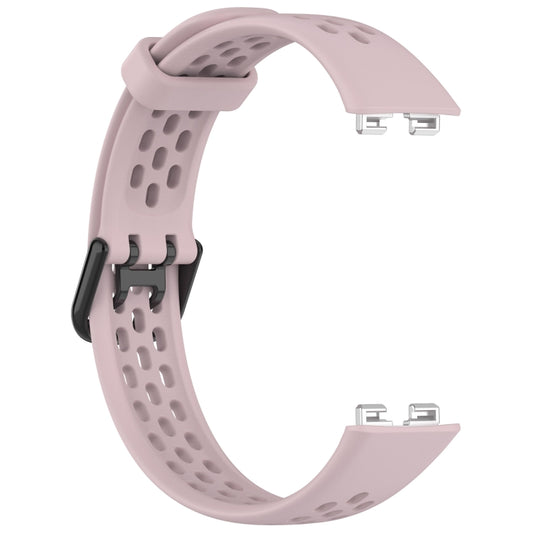 For Huawei Band 10 / 9 / 8 Solid Color Breathable Silicone Watch Band(Pink) by buy2fix