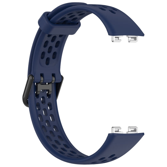 For Huawei Band 10 / 9 / 8 Solid Color Breathable Silicone Watch Band(Midnight Blue) by buy2fix