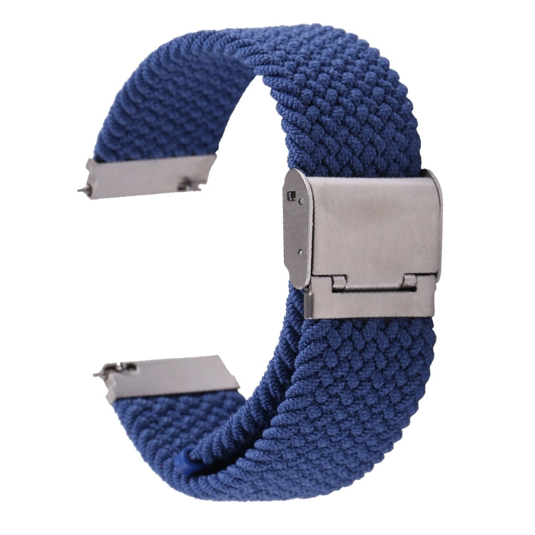 For Samsung Galaxy Watch 6 / 6 Classic Nylon Braided Metal Buckle Watch Band(Deep Blue) - Watch Bands by buy2fix | Online Shopping UK | buy2fix