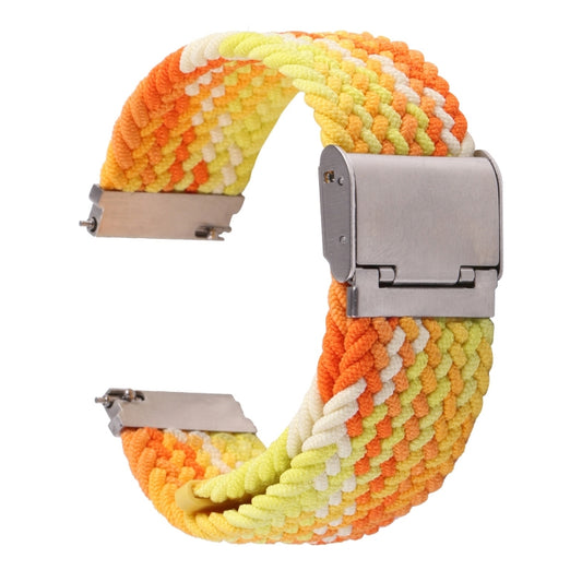 For Samsung Galaxy Watch 6 / 6 Classic Nylon Braided Metal Buckle Watch Band(Bright Orange) by buy2fix