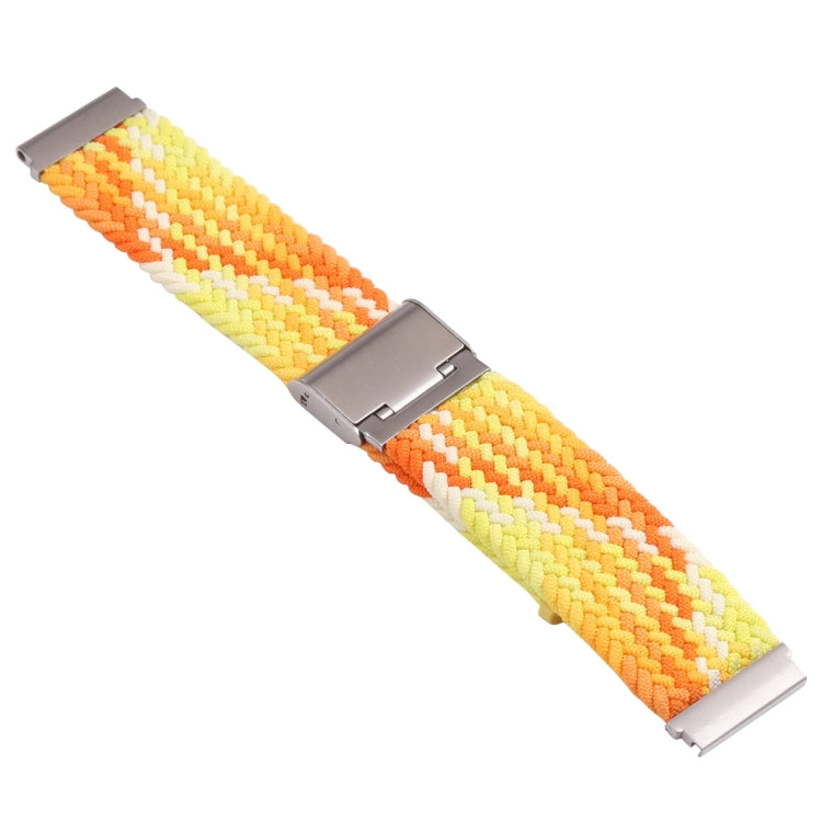 For Samsung Galaxy Watch 6 / 6 Classic Nylon Braided Metal Buckle Watch Band(Bright Orange) - Watch Bands by buy2fix | Online Shopping UK | buy2fix