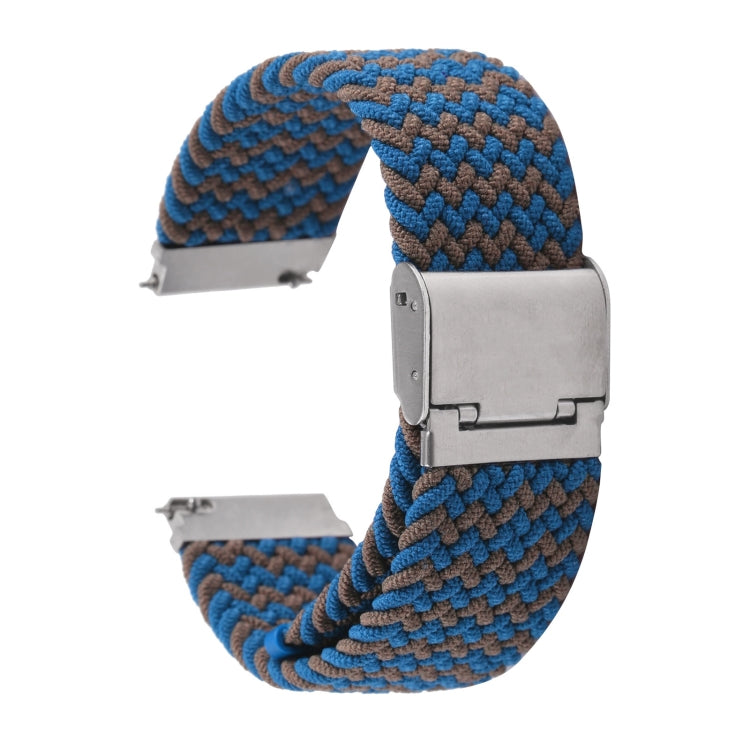 For Samsung Galaxy Watch 6 / 6 Classic Nylon Braided Metal Buckle Watch Band(W Blue Green) - Watch Bands by buy2fix | Online Shopping UK | buy2fix