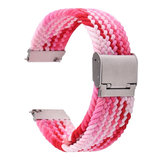 For Samsung Galaxy Watch 6 / 6 Classic Nylon Braided Metal Buckle Watch Band(Z Red Pink) by buy2fix