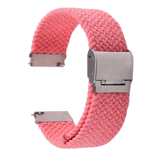 For Samsung Galaxy Watch 6 / 6 Classic Nylon Braided Metal Buckle Watch Band(Pink) by buy2fix