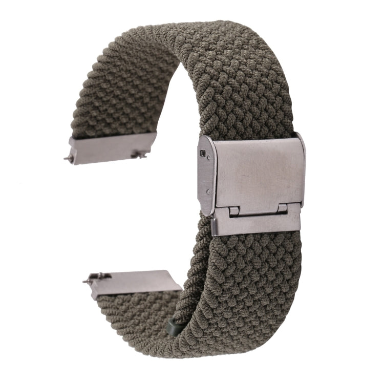 For Samsung Galaxy Watch 6 / 6 Classic Nylon Braided Metal Buckle Watch Band(Olive Green) - Watch Bands by buy2fix | Online Shopping UK | buy2fix