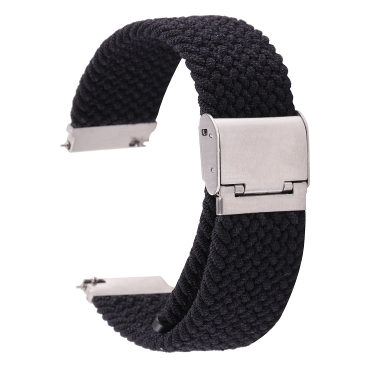 For Samsung Galaxy Watch 6 / 6 Classic Nylon Braided Metal Buckle Watch Band(Black) - Watch Bands by buy2fix | Online Shopping UK | buy2fix