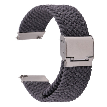 For Samsung Galaxy Watch 6 / 6 Classic Nylon Braided Metal Buckle Watch Band(Gray) - Watch Bands by buy2fix | Online Shopping UK | buy2fix