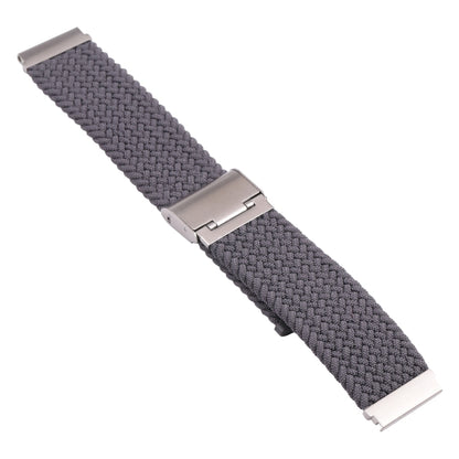 For Samsung Galaxy Watch 6 / 6 Classic Nylon Braided Metal Buckle Watch Band(Gray) - Watch Bands by buy2fix | Online Shopping UK | buy2fix