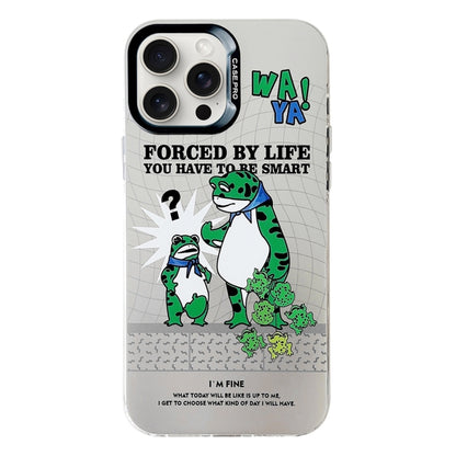 For iPhone 16 Pro Electroplated Silver Series PC Protective Phone Case(Frog) by buy2fix