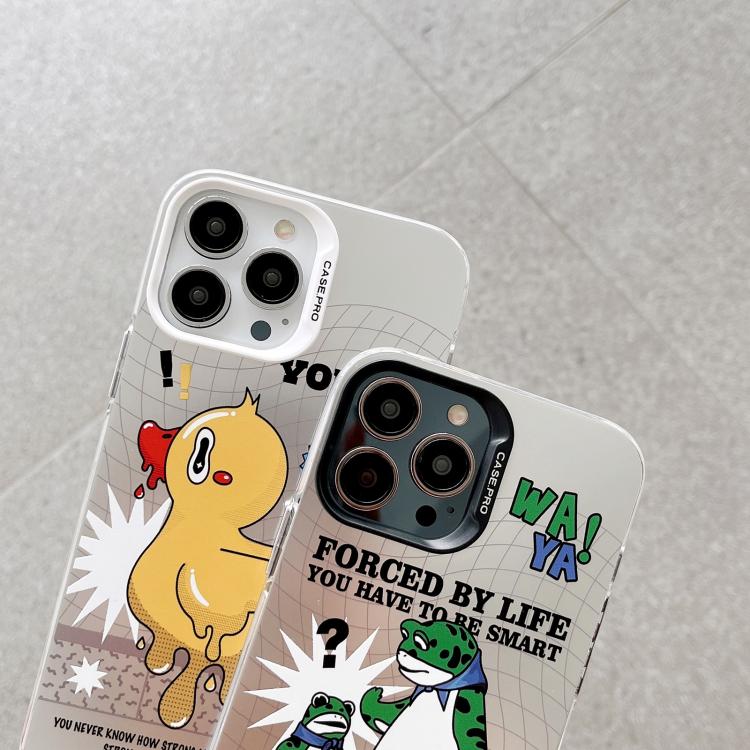 For iPhone 16 Electroplated Silver Series PC Protective Phone Case(Green Panda) by buy2fix