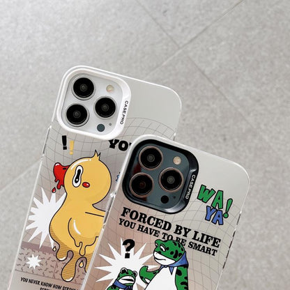 For iPhone 16 Electroplated Silver Series PC Protective Phone Case(Green Panda) by buy2fix